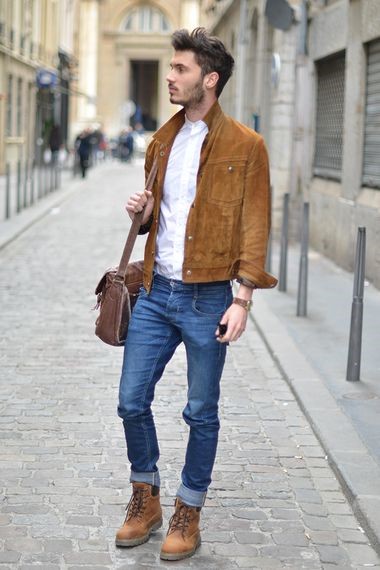 male outfits with timberland shoes